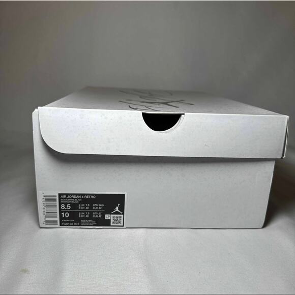 Size 8.5 - Nike Air Jordan 4 Retro White Thunder Men's Shoes - Picture 9 of 10